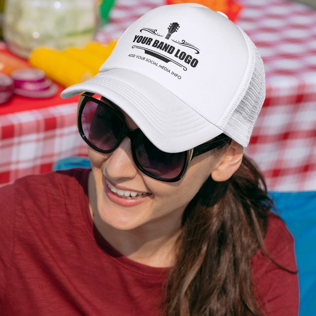 Your Band Logo - Choose Your Colour Trucker Hat (Choose from a variety of colors.)