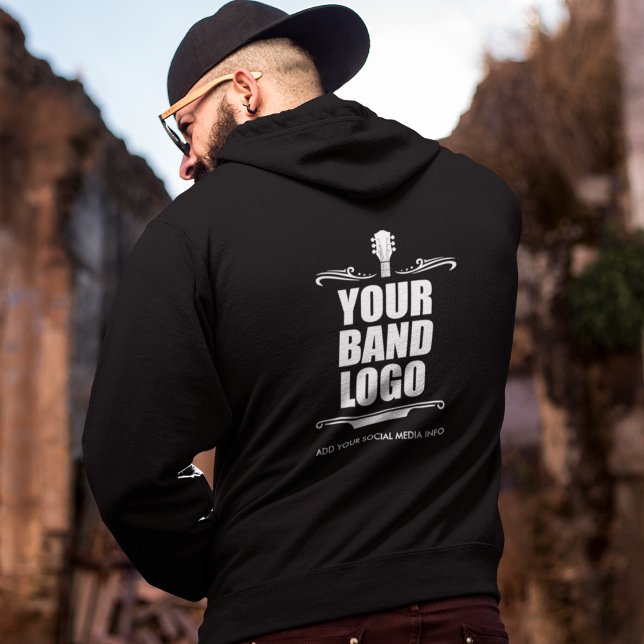 Your Band Logo - Choose Your Colour Zip Hoodie (Choose from a variety of colors, styles and sizes.)