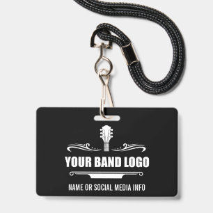 Your Band Logo Wide ID Badge