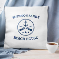 Your Beach House Family Name Anchor Oars Stars