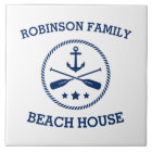 Your Beach House Family Name Anchor Oars Stars