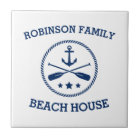 Your Beach House Family Name Anchor Oars Stars