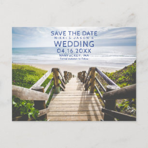 Your Beach Photo Save the Date Postcard
