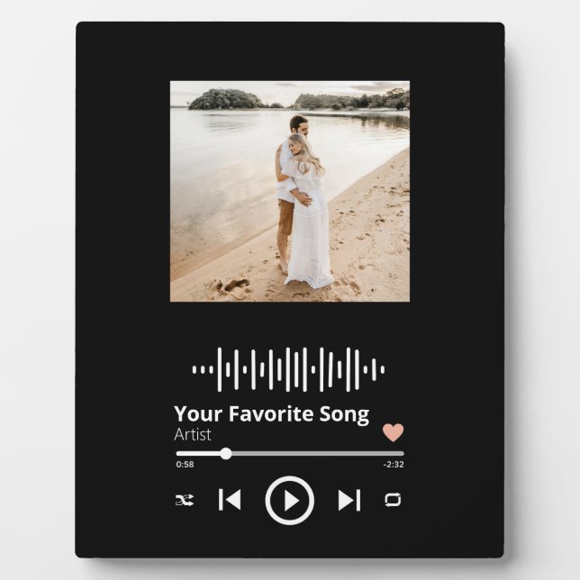 Your Beautiful moment & Favourite Song Together Pl Plaque (Front)