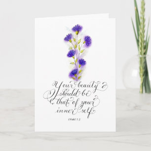 Your Beauty inspirational bible Card