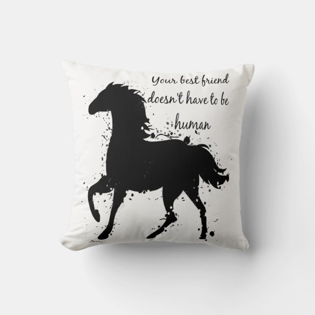 Your Best Friend Inspirational Horse Quote Art Cushion (Front)