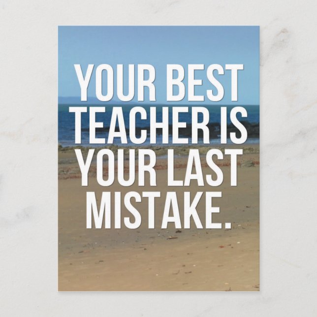Your Best Teacher Quote Postcard (Front)
