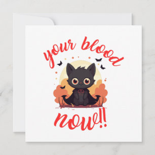 YOUR BLOOD NOW!! - Vampire kitten