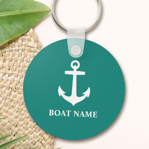 Your Boat Name Anchor a0a Key Ring