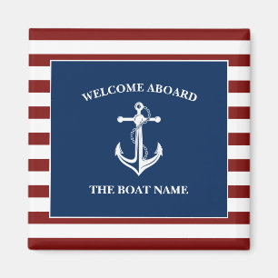 Your Boat Name Anchor Magnet