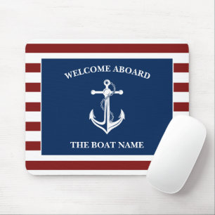 Your Boat Name Anchor Mouse Pad