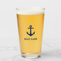 Your Boat Name Blue Classic Ball Anchor
