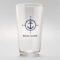 Your Boat Name Blue Compass Anchor
