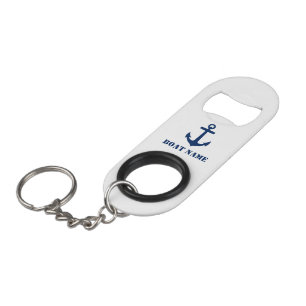 Your Boat Name Classic Nautical Anchor Navy Blue