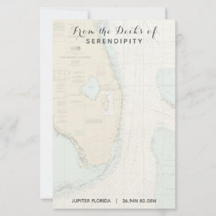 Your Boat Name From the Decks of Florida Nautical Stationery