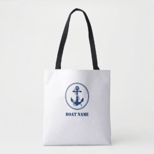 Your Boat Name Tote Rope & Anchor Bag