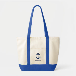 Your Boat Name Vintage Anchor Tote Bag