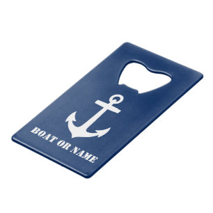 Your Boat or Name Nautical Classic Anchor Navy