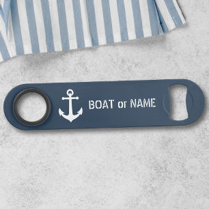 Your Boat or Name Nautical Vintage Anchor Blue
