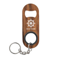 Your Boat or Name Ships Wheel Helm Faux Wood