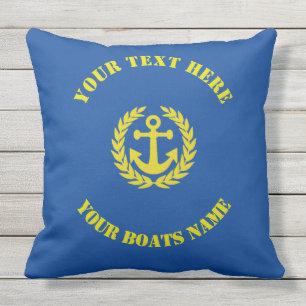 Your boats name anchor design cushion