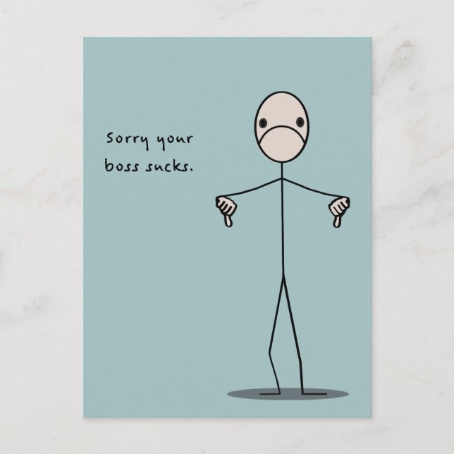 Your Boss Sucks Postcard (Front)