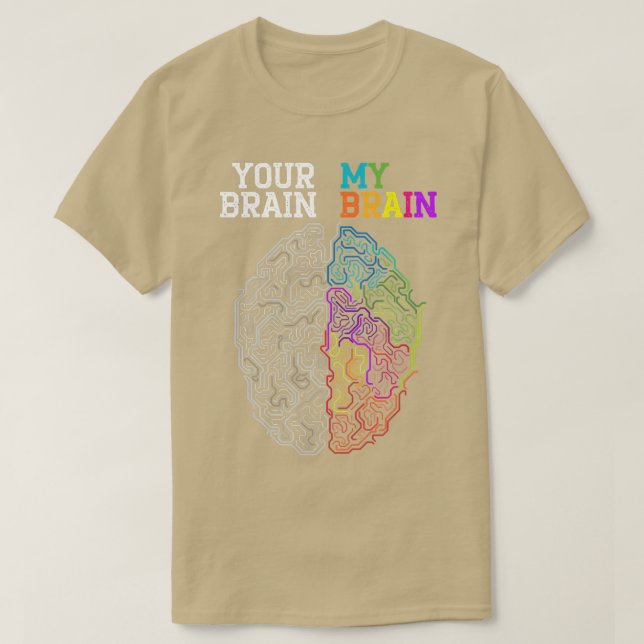 Your Brain My Brain Embrace Neurodiversity ADHD Aw T-Shirt (Design Front)