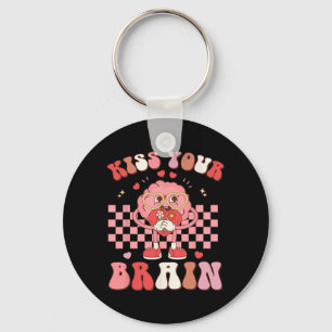 Your Brain Valentines Test Day Teacher Squad Kids Key Ring
