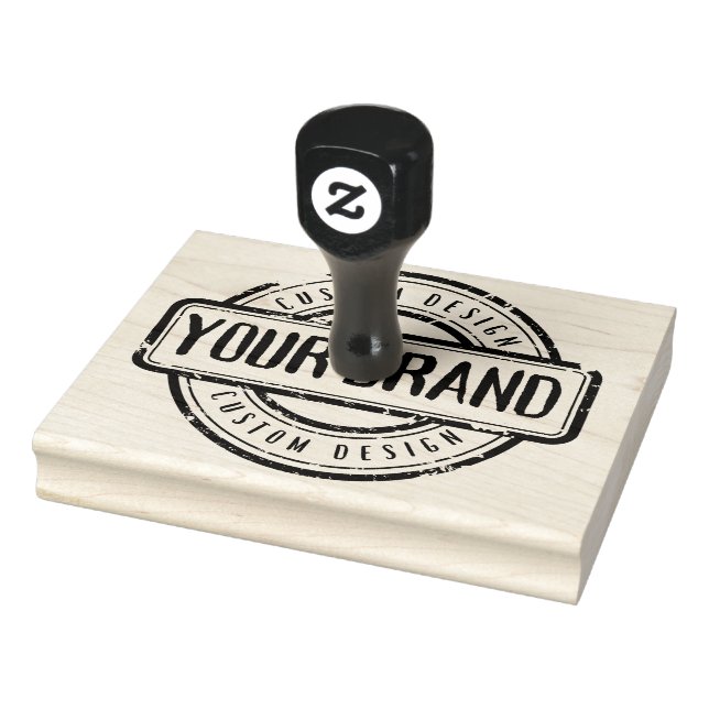 Your Brand Logo Custom Large Rubber Stamp (Stamp)