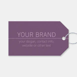 Your Brand or Business Name Modern Purple Mauve Gift Tags