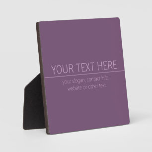 Your Brand or Business Name Modern Purple Mauve  Plaque