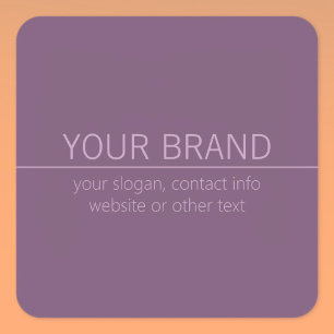 Your Brand or Business Name Modern Purple Mauve Square Sticker