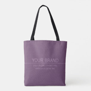Your Brand or Business Name Modern Purple Mauve Tote Bag