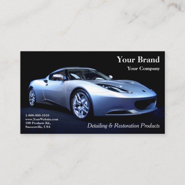 Your Brand Silver Car Business Card (Front)