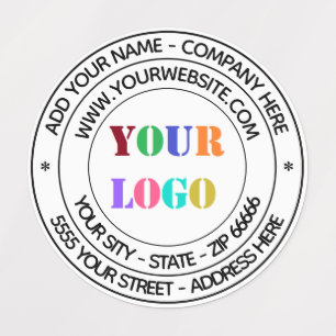 Your Branded Company Logo Product Labels Example