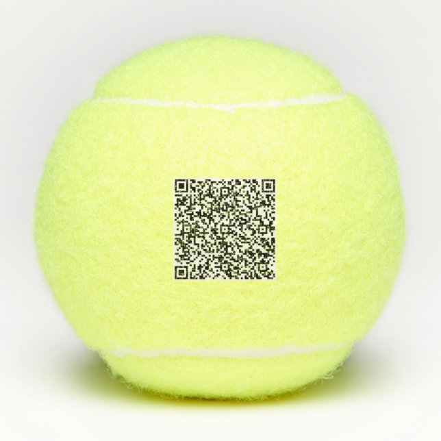 Your Branded Custom QR Code Tennis Balls Example (Front)
