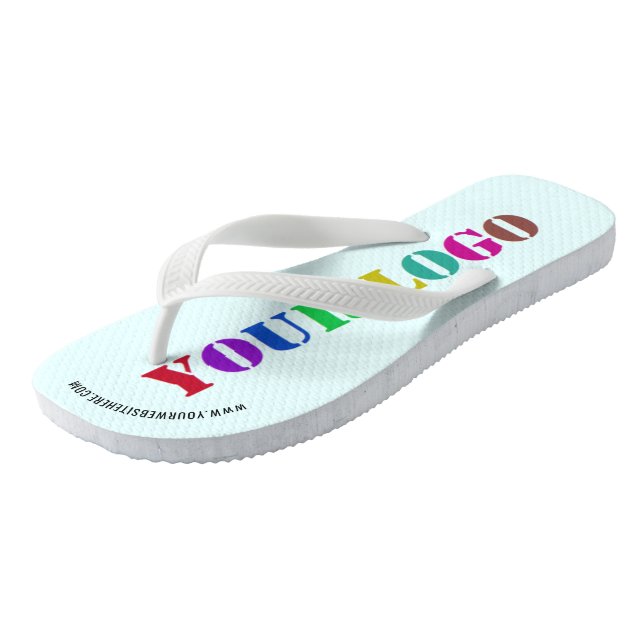Your Branded Promotional Flip Flops Template (Angled)