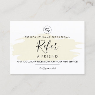 Your Business Image Logo type Referral Card