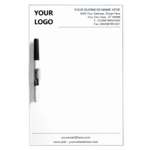 Your Business Logo Addres Office Dry Erase Board