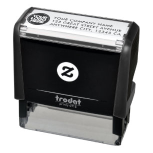 Your Business Logo Address Modern Self-inking Stamp