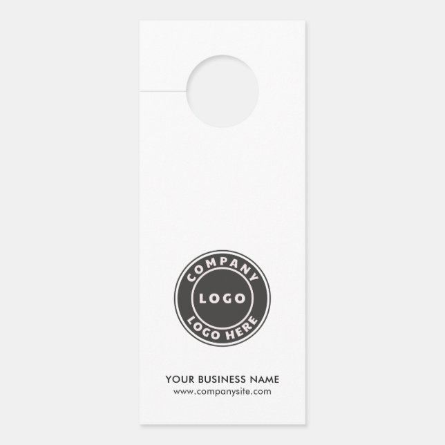 Your Business Logo and Company Website Custom Door Hanger (Front)