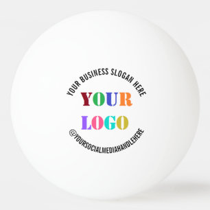 Your Business Logo and Custom Text Ping Pong Ball