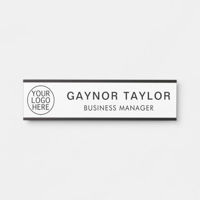 Your Business Logo and Employees Custom Door Sign (Front)