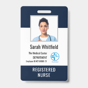 Your Business Logo and Hospital Employee Photo ID Badge