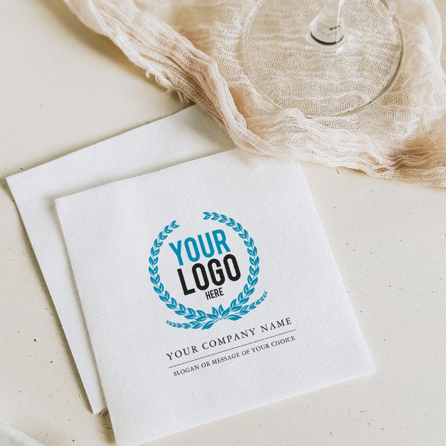 Your Business Logo and Message | Slogan Napkin (Creator Uploaded)