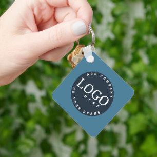 Your Business Logo and QR Code Employees Swag Key Ring