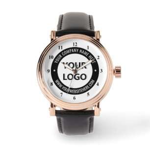 Your Business Logo and Text Branded Watch Example