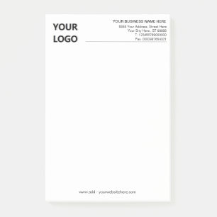 Your Business Logo and Text Company Sticky Notes