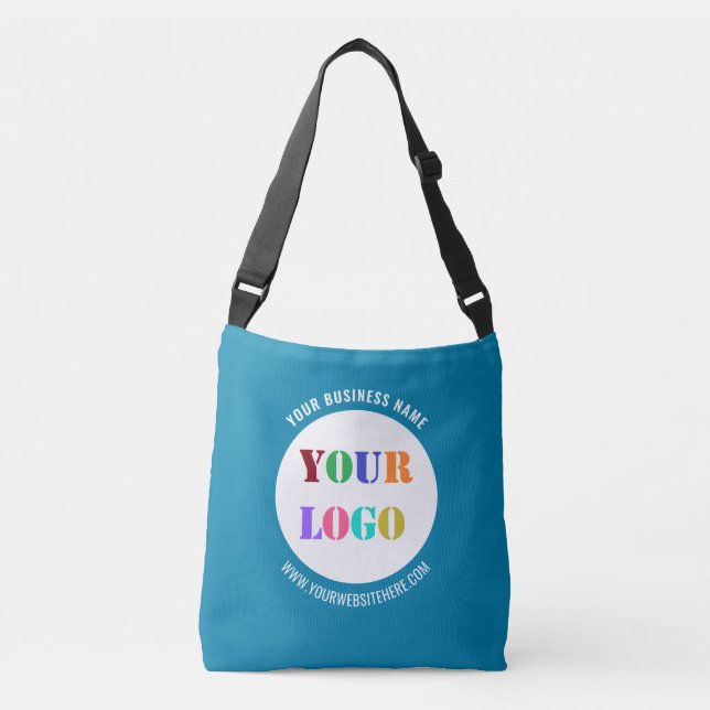 Your Business Logo and Text Crossbody Bag Example (Front)
