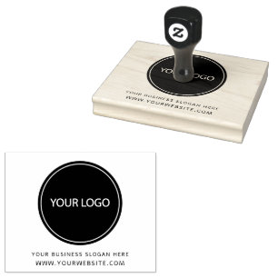 Your Business Logo and Text  Custom Large  Rubber Rubber Stamp